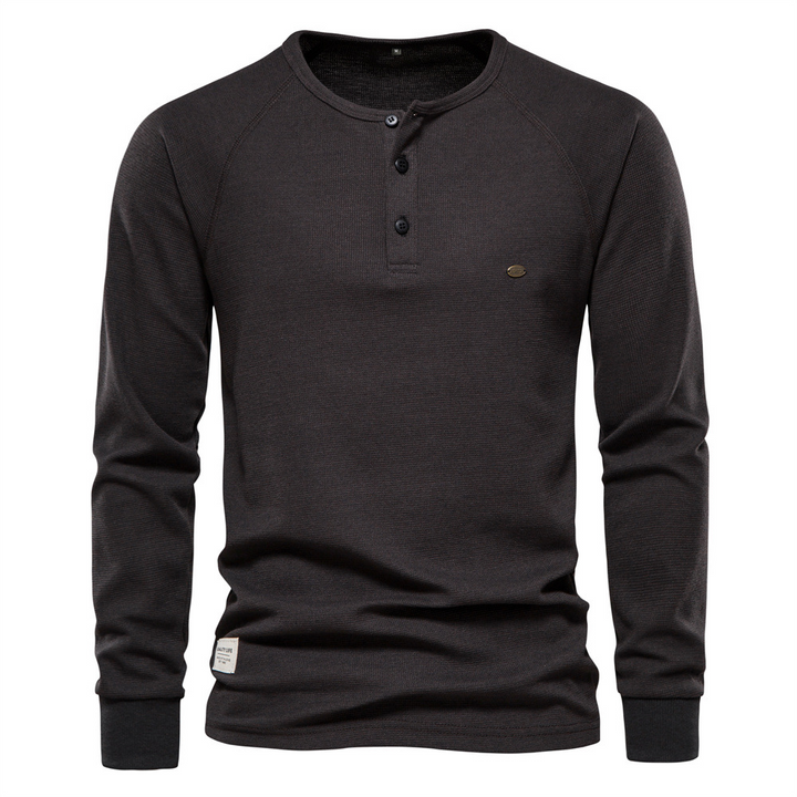 Hyro | Heren waffle knit met lange mouwen