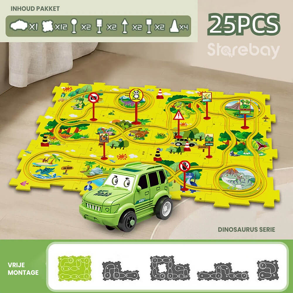 Extra auto's voor Racebaan Puzzel (set van 4 stuks)