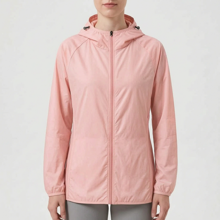 Regenjas dames | Lichtgewicht jas met capuchon en ritssluiting