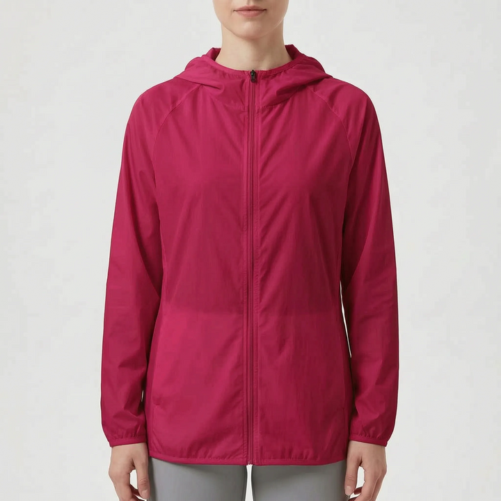 Regenjas dames | Lichtgewicht jas met capuchon en ritssluiting