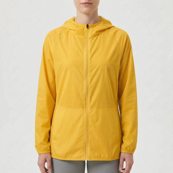 Regenjas dames | Lichtgewicht jas met capuchon en ritssluiting