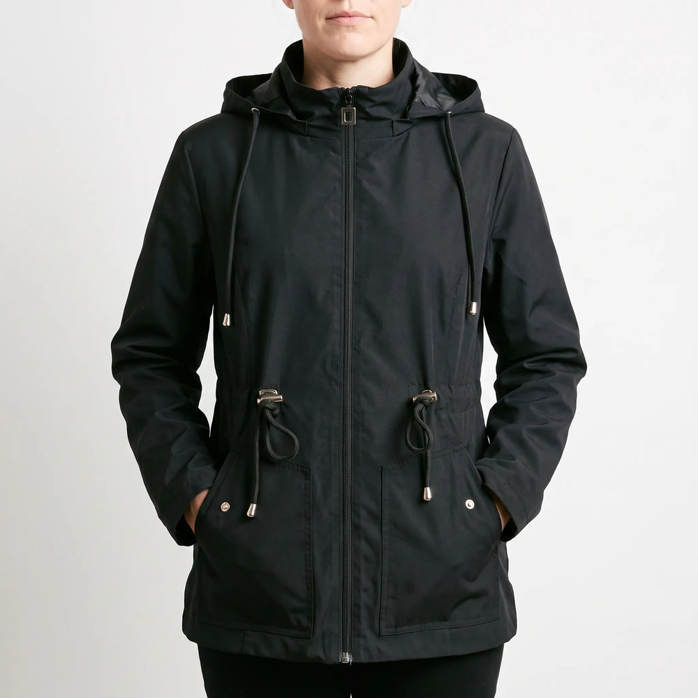 Regenjas dames | Regenjas met capuchon en taillekoord