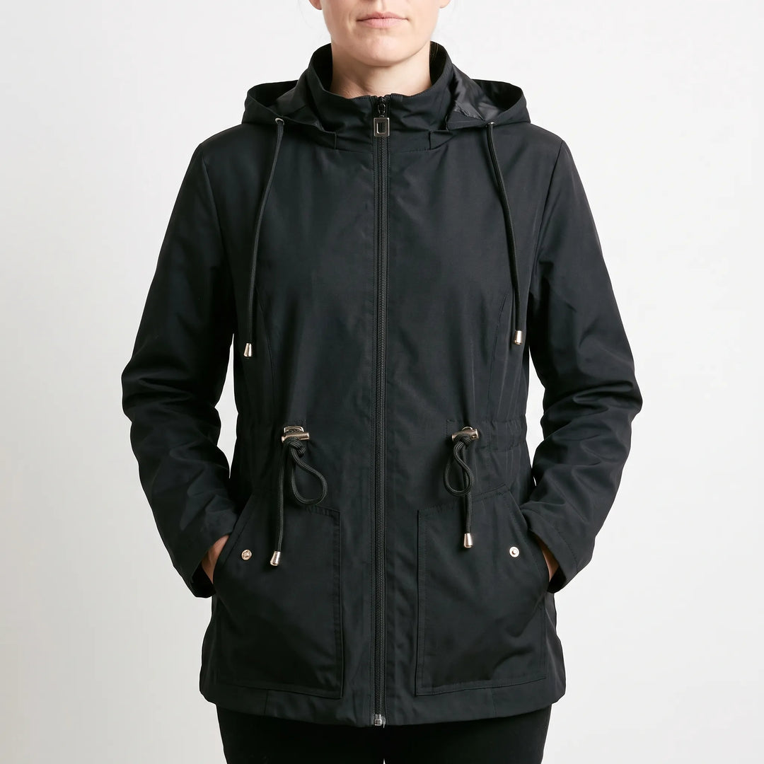 Regenjas dames | Regenjas met capuchon en taillekoord