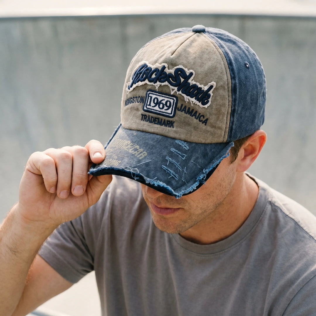 Retro monogram cap
