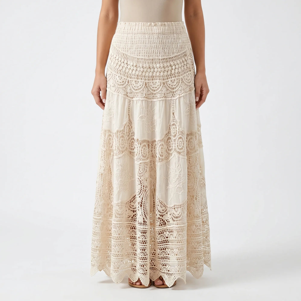 Rok dames | Kanten rok met hoge taille