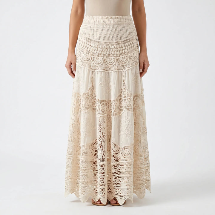 Rok dames | Kanten rok met hoge taille