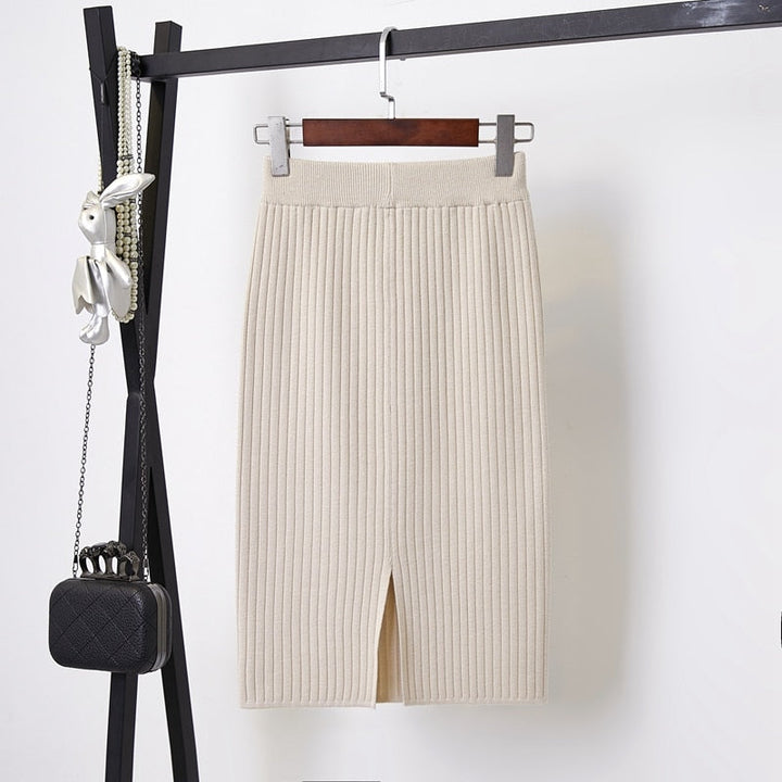 Rok dames | Kokerrok met hoge taille en elegante fit