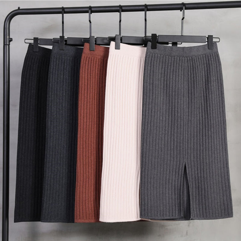 Rok dames | Kokerrok met hoge taille en elegante fit
