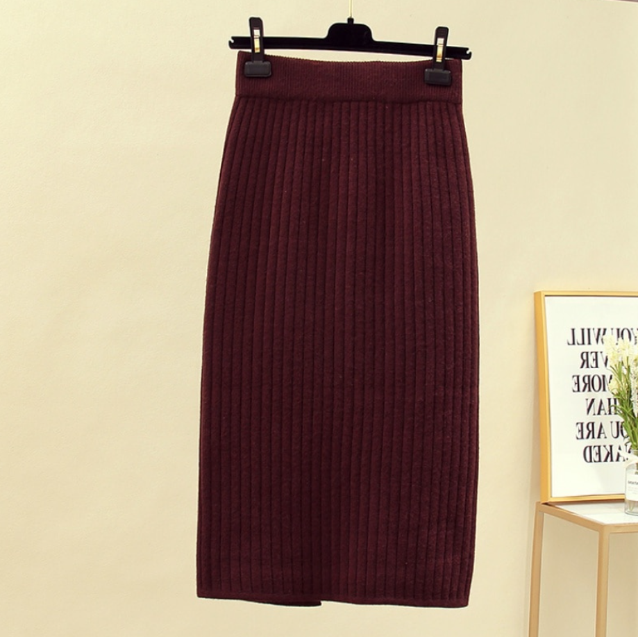 Rok dames | Kokerrok met hoge taille en elegante fit