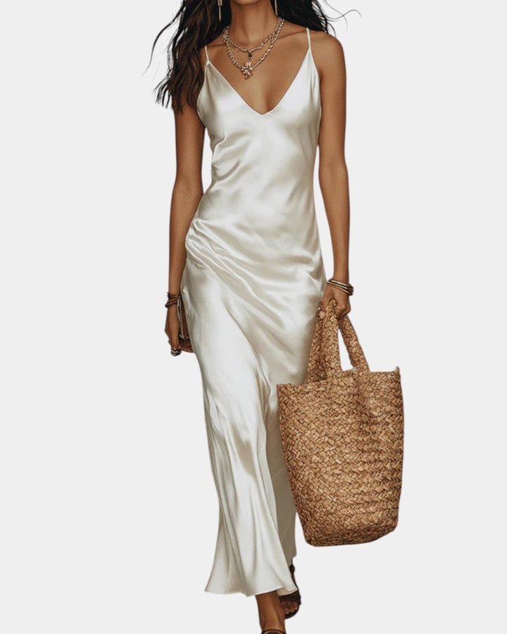 Rok dames | Satijnen look maxi rok met elegante pasvorm