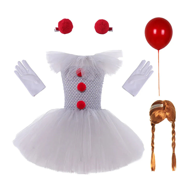 Charlotte Scary Clown Tutu-jurk voor Halloween en Cosplay