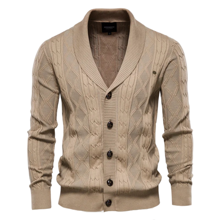 Leon | Heren gebreid vest met kabelpatroon en comfortabele pasvorm