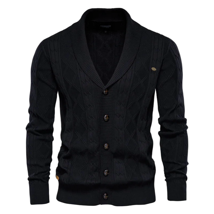 Leon | Heren gebreid vest met kabelpatroon en comfortabele pasvorm