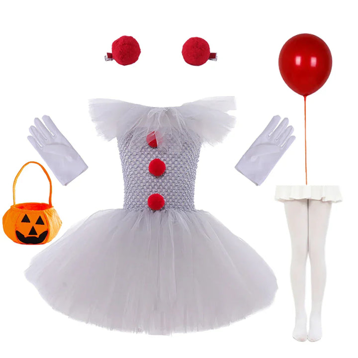 Charlotte Scary Clown Tutu-jurk voor Halloween en Cosplay
