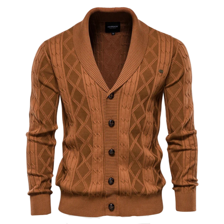 Leon | Heren gebreid vest met kabelpatroon en comfortabele pasvorm