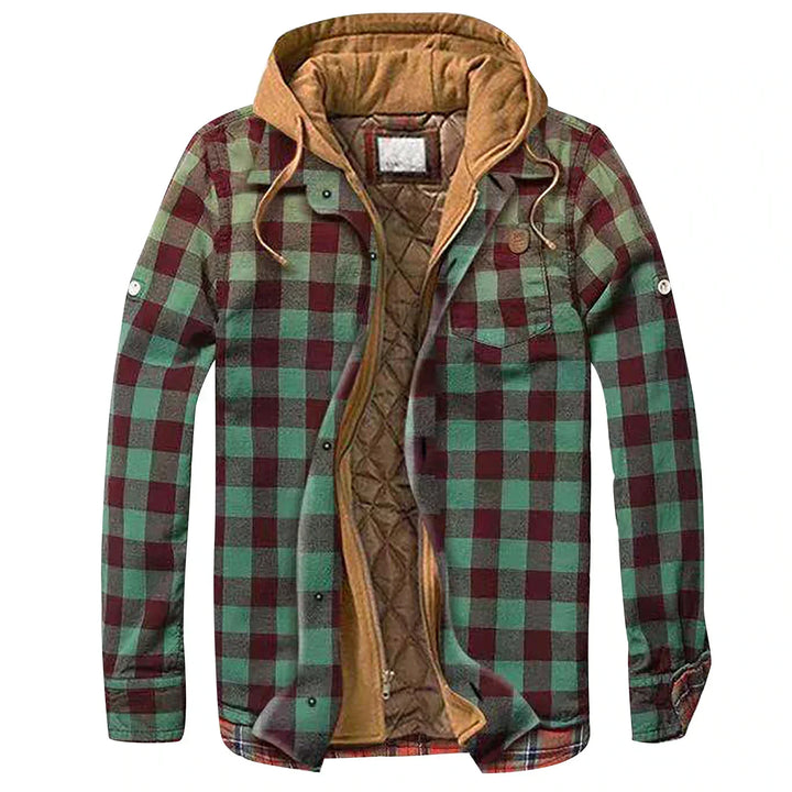 Milan | Geruite patchwork jas met capuchon
