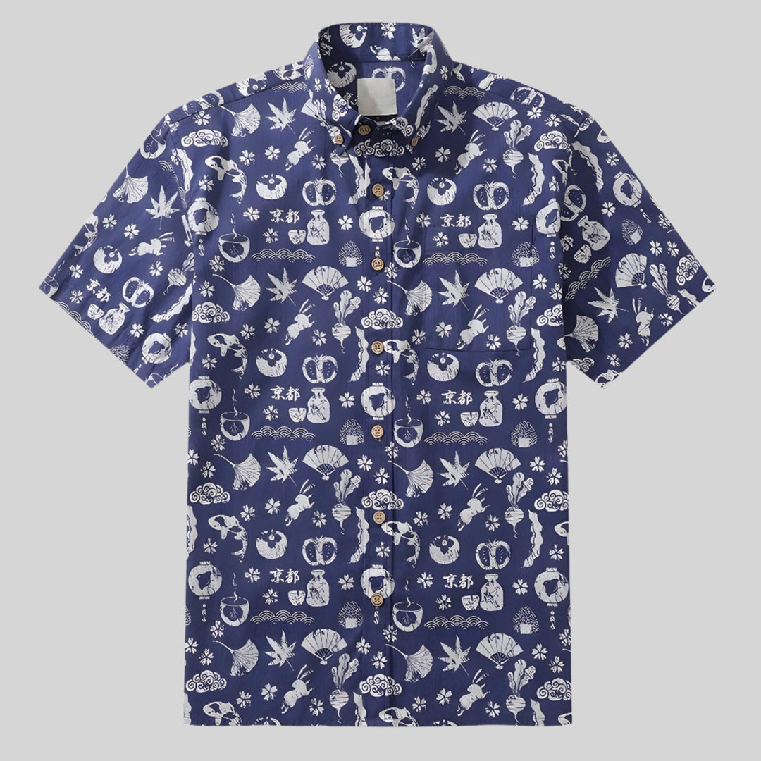 ZenWeave | Luchtig katoenen overhemd met print