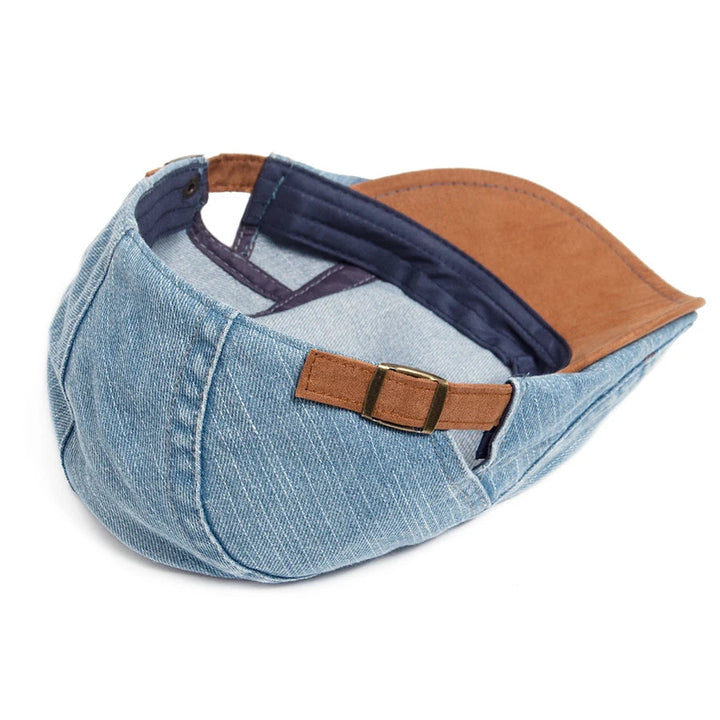 Flat cap heren | Retro denim pet