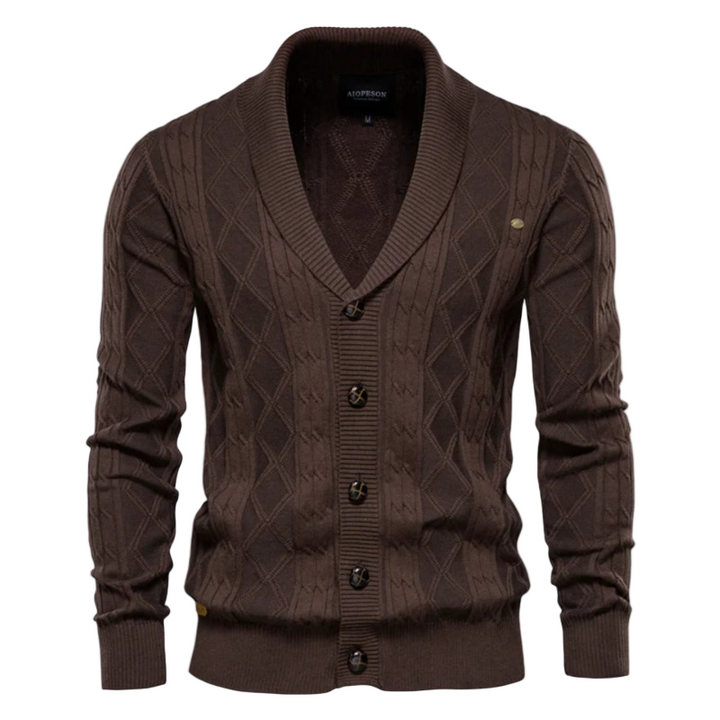 Leon | Heren gebreid vest met kabelpatroon en comfortabele pasvorm