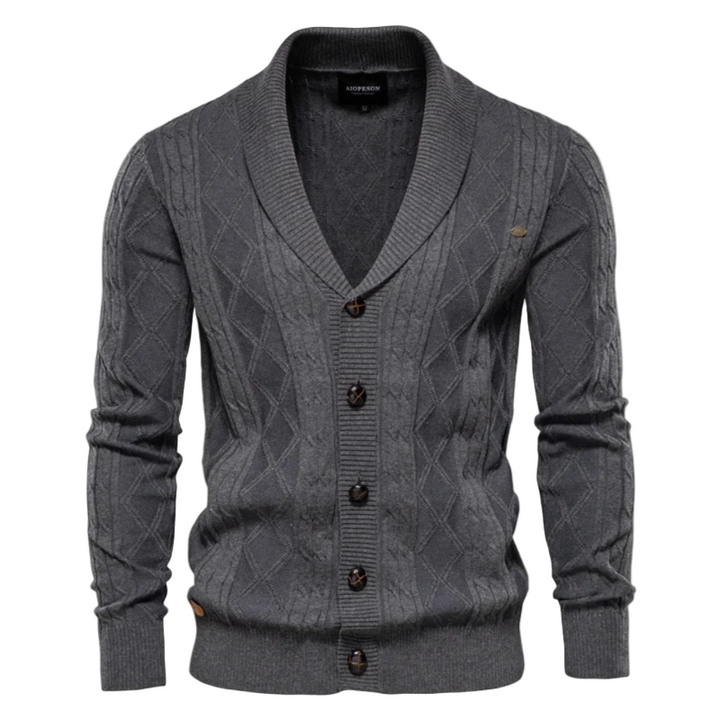 Leon | Heren gebreid vest met kabelpatroon en comfortabele pasvorm