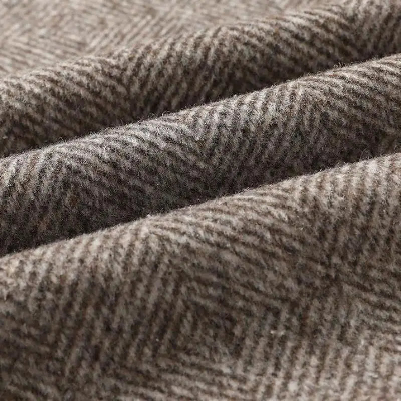 WeaveGuard | Woljas met herringbone patroon en ribkraag