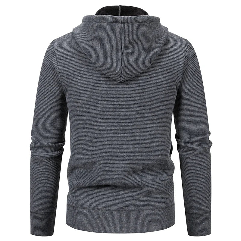 Premium casual heren vest met capuchon en rits