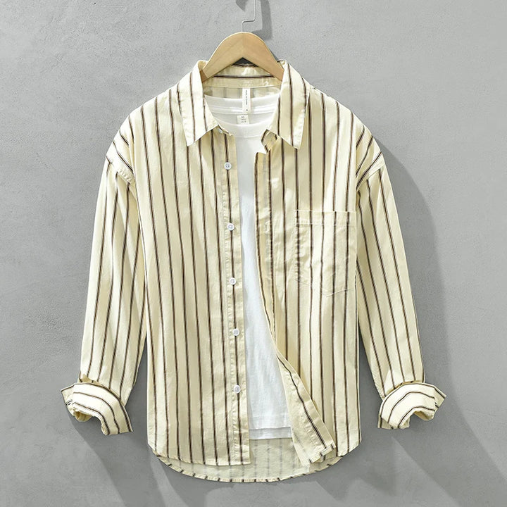 StripeSoft | Katoenen longsleeve met streeppatroon
