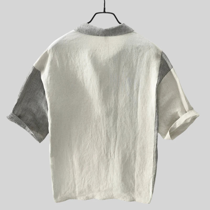 LinoChic | Linnen shirt met korte mouwen