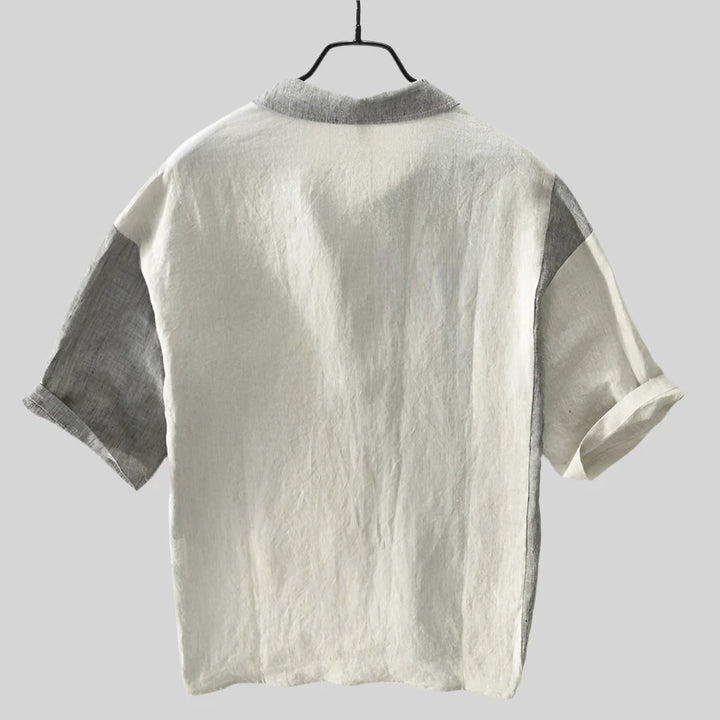 LinoChic | Linnen shirt met korte mouwen