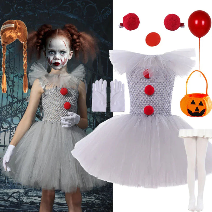 Charlotte Scary Clown Tutu-jurk voor Halloween en Cosplay
