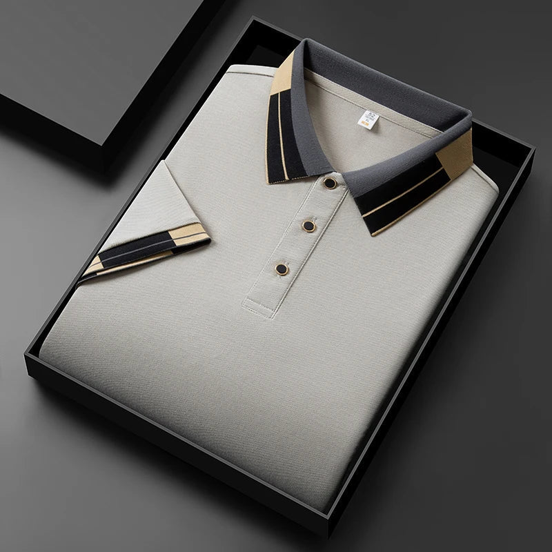 Gregg | Heren premium poloshirt met contrastdetails