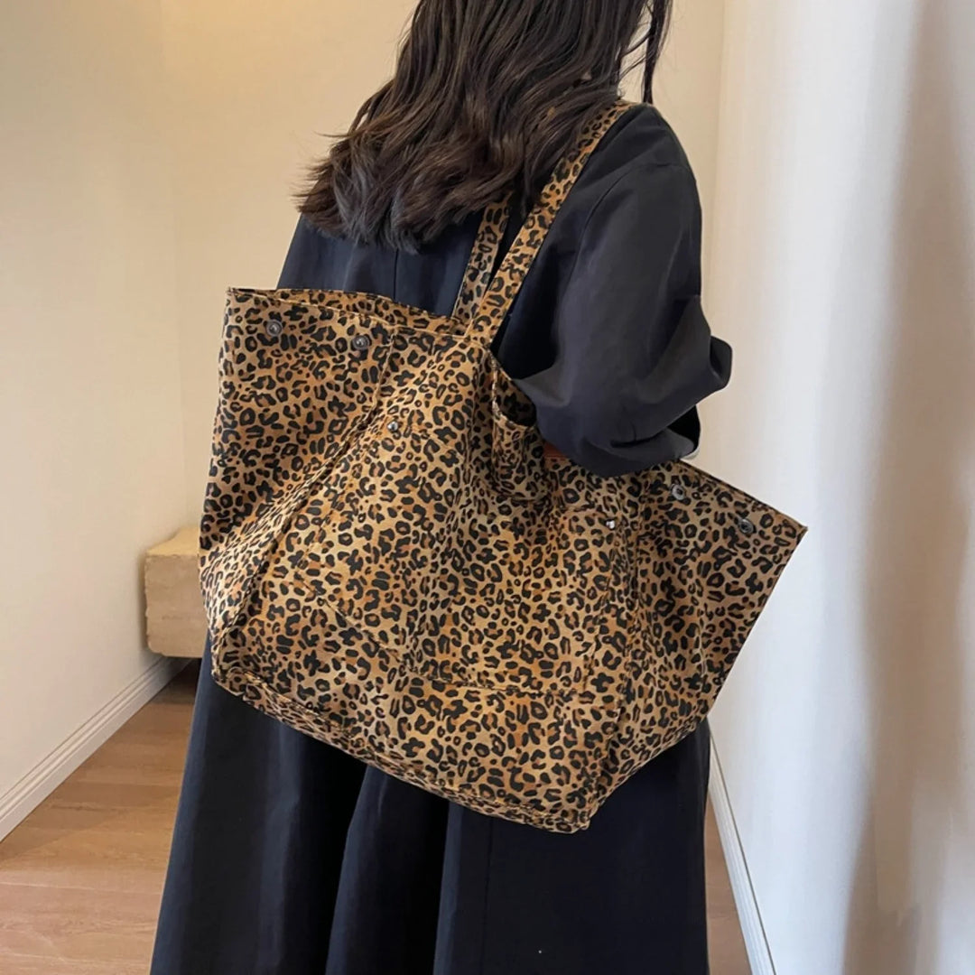Dames shopper tas | Leopard print draagtas in modern design