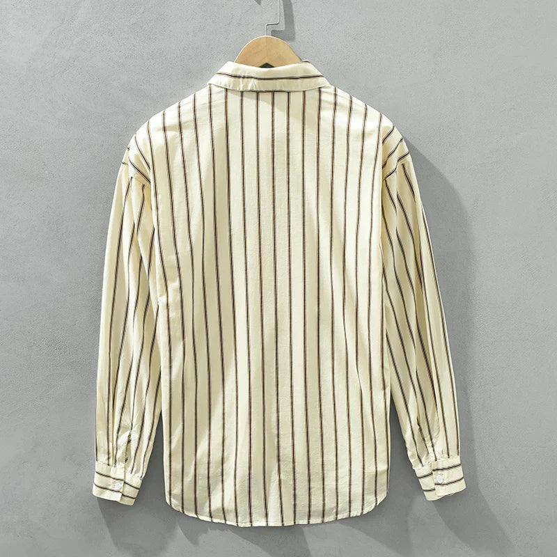 StripeSoft | Katoenen longsleeve met streeppatroon