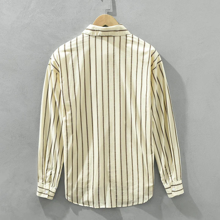 StripeSoft | Katoenen longsleeve met streeppatroon