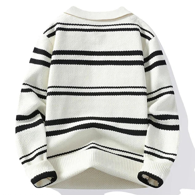 StripeWarm | Gebreide trui met streepdesign