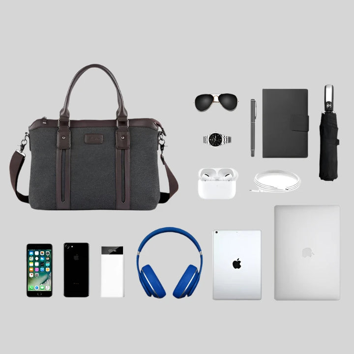 UrbanCarry | Canvas schoudertas met vintage look