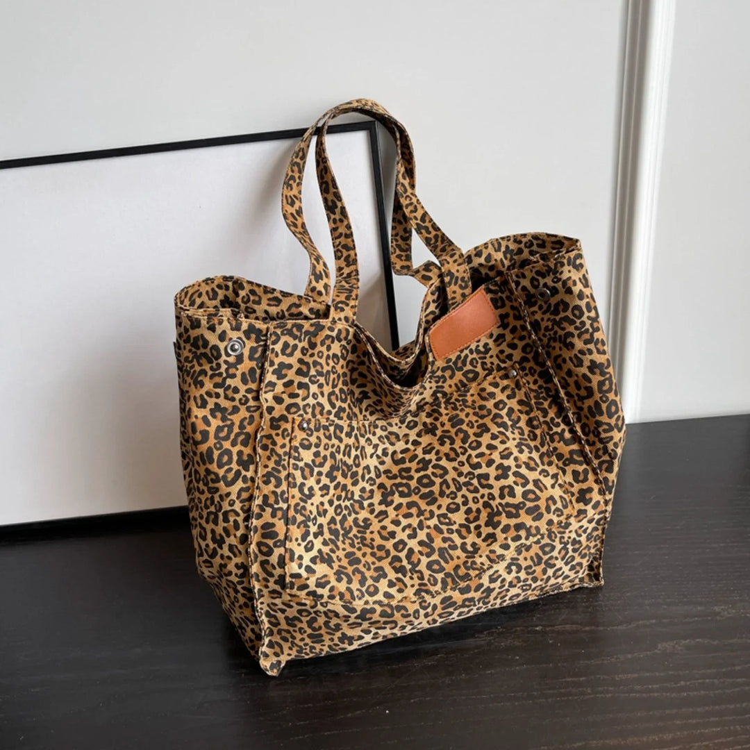 Dames shopper tas | Leopard print draagtas in modern design