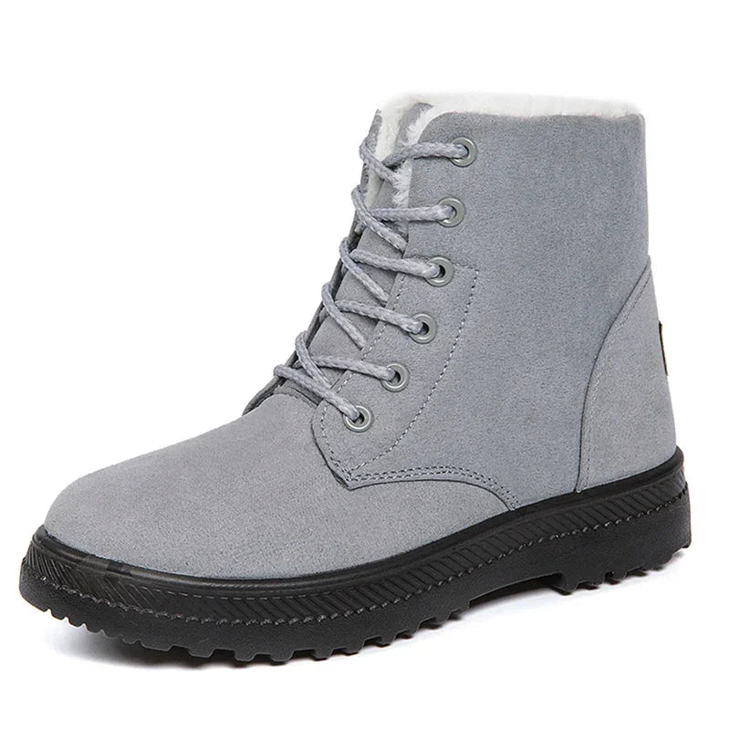 Dames boots | Zwarte veterlaarzen met warme voering