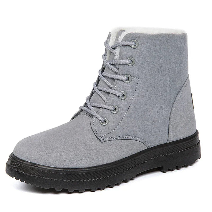 Dames boots | Zwarte veterlaarzen met warme voering
