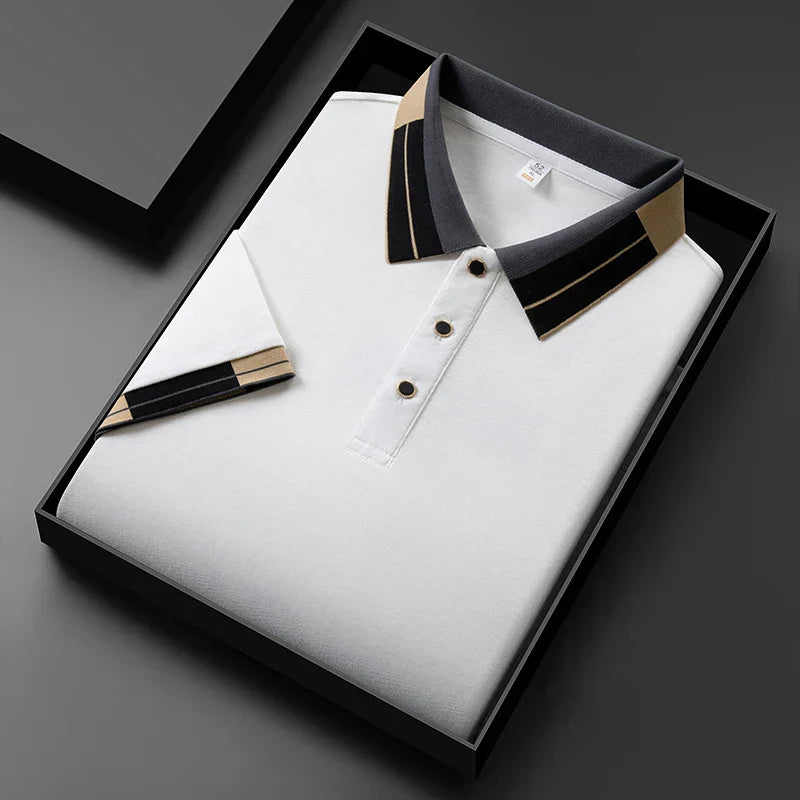 Gregg | Heren premium poloshirt met contrastdetails