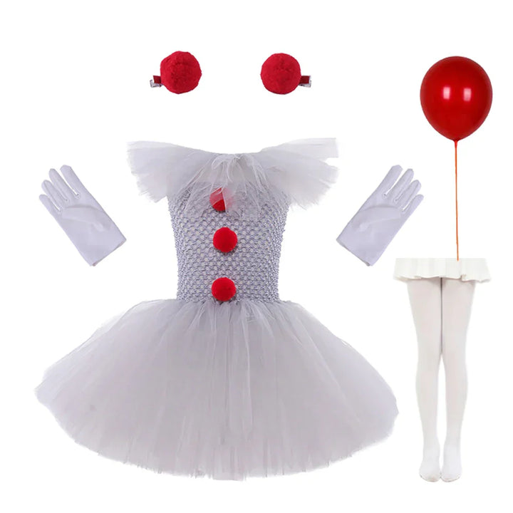 Charlotte Scary Clown Tutu-jurk voor Halloween en Cosplay