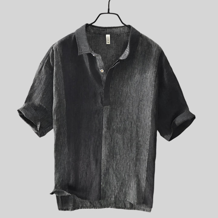 LinoChic | Linnen shirt met korte mouwen