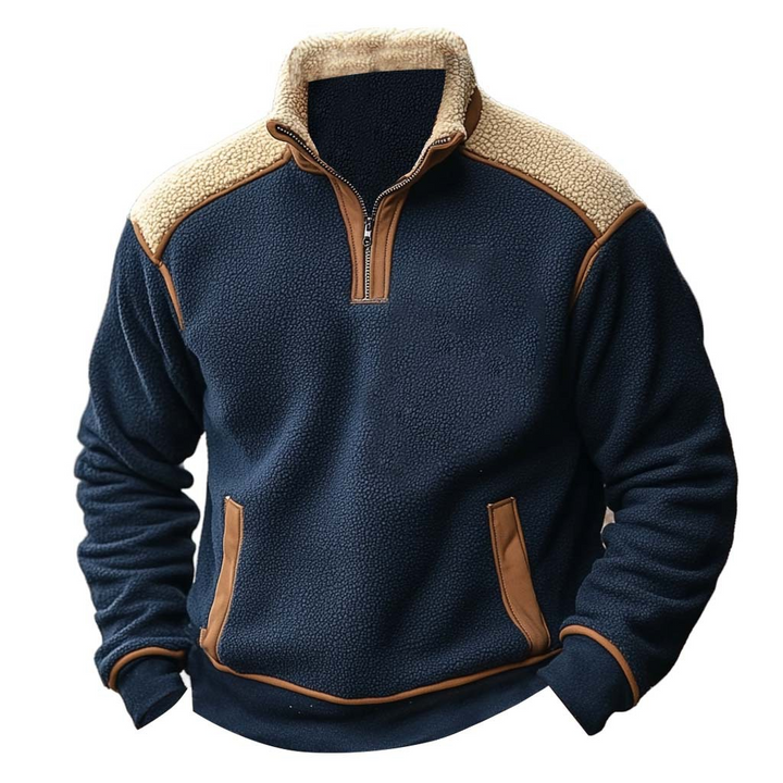 HighlandFleece | Sherpa fleece sweater met contrastdetails