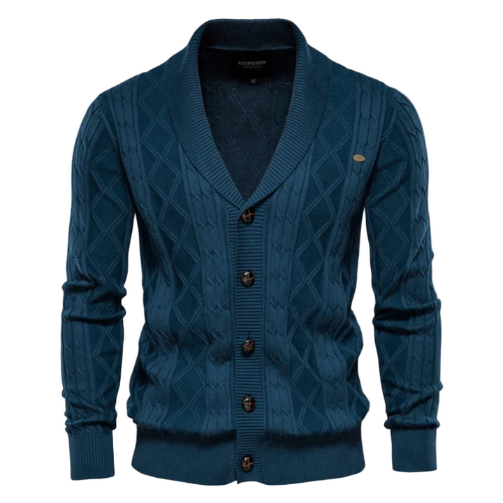 Leon | Heren gebreid vest met kabelpatroon en comfortabele pasvorm