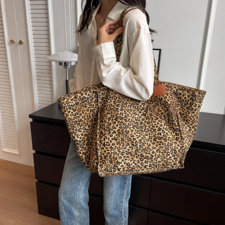 Dames shopper tas | Leopard print draagtas in modern design