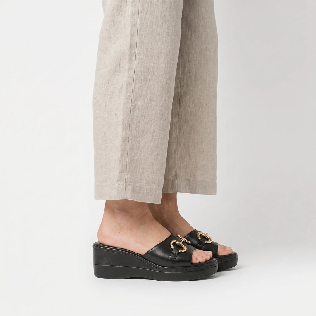 Sandalen dames | Comfort sleehaksandalen met sierdetail