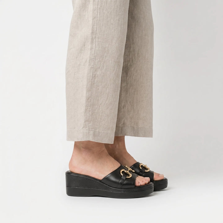 Sandalen dames | Comfort sleehaksandalen met sierdetail