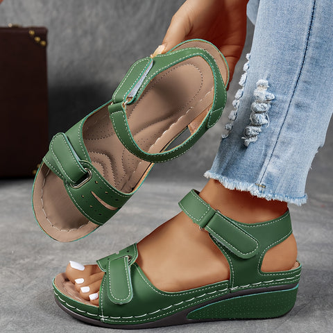 Sandalen dames | Comfortabele sandaal met klittenbandsluiting