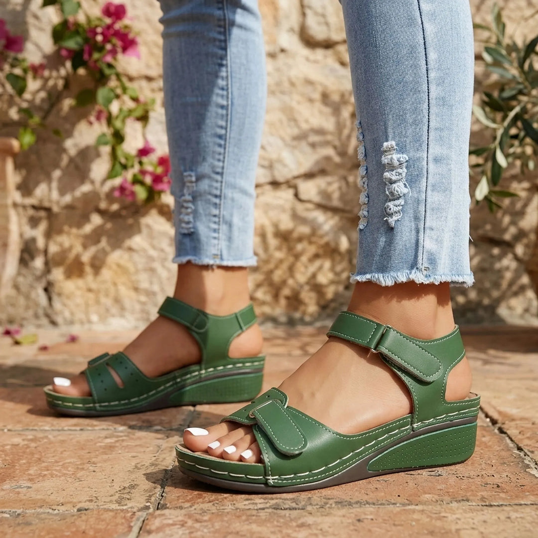 Sandalen dames | Comfortabele sandaal met klittenbandsluiting