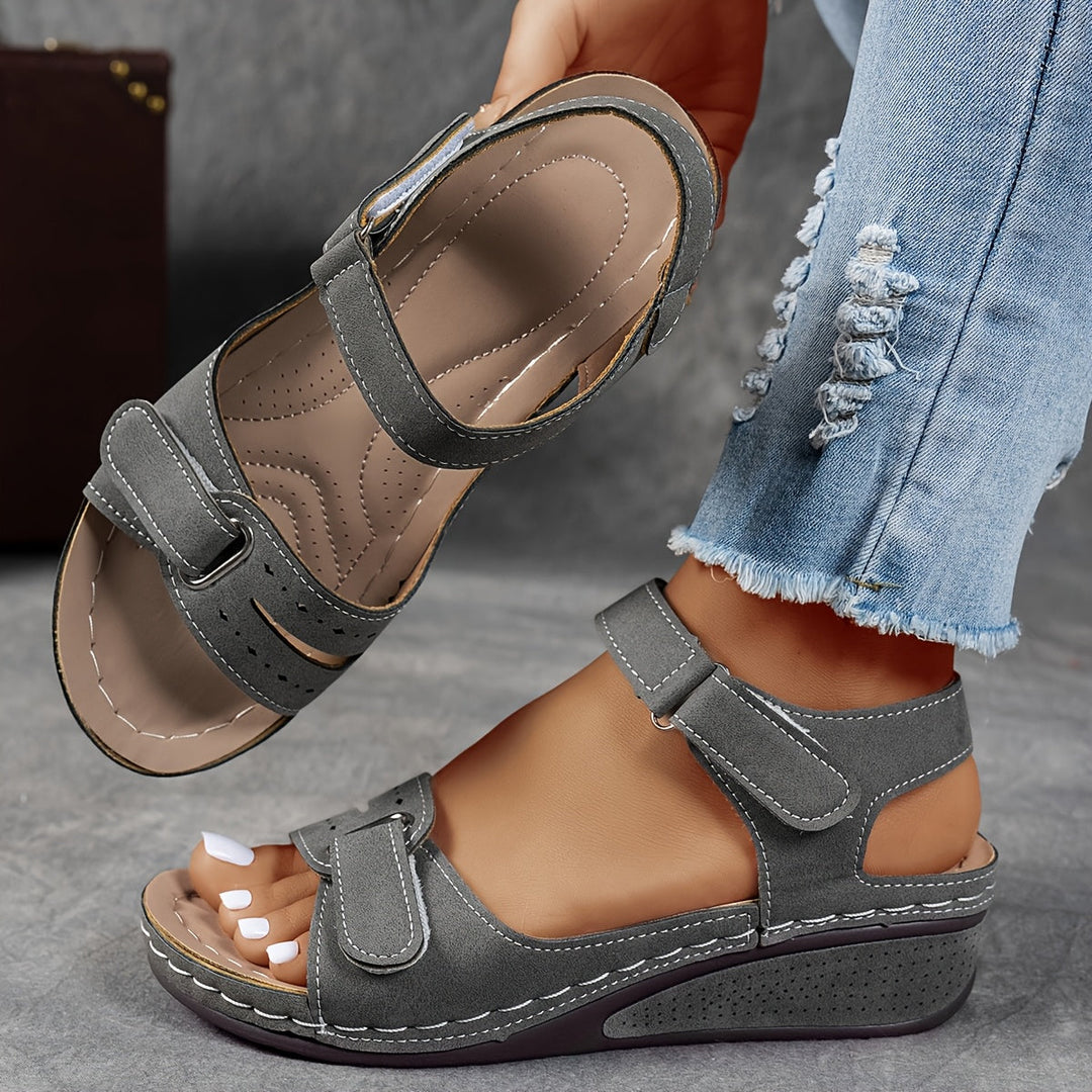 Sandalen dames | Comfortabele sandaal met klittenbandsluiting